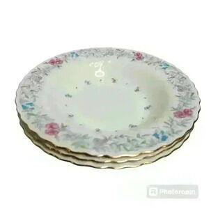 Printemps by Minton Salad plates, set of 3 Mid Century English Bone China